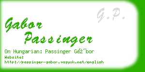 gabor passinger business card